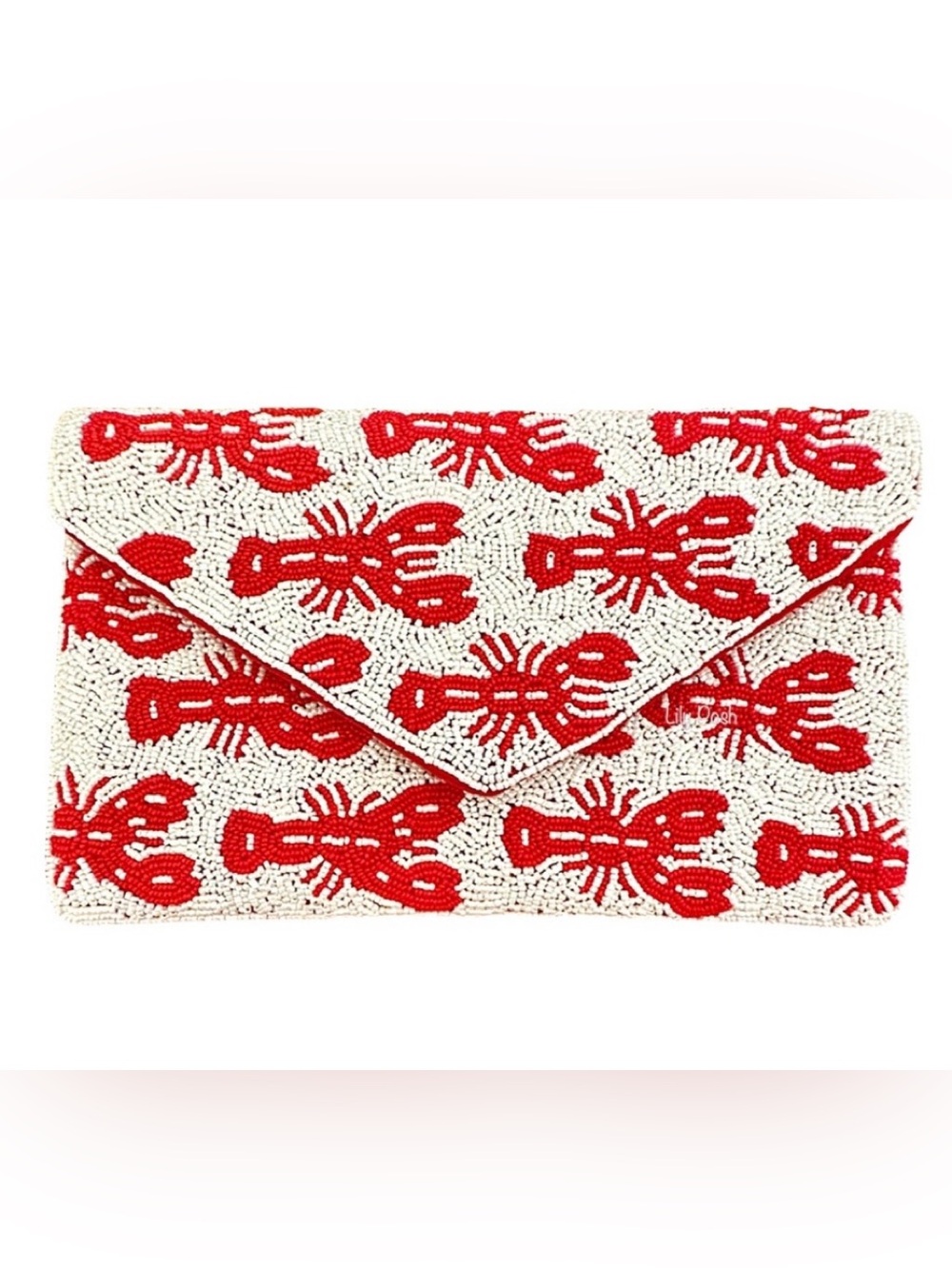 BRAND NEW, VIRAL, LOBSTER BEADED  CONVERTIBLE CLUTCH/CROSSBODY BAG